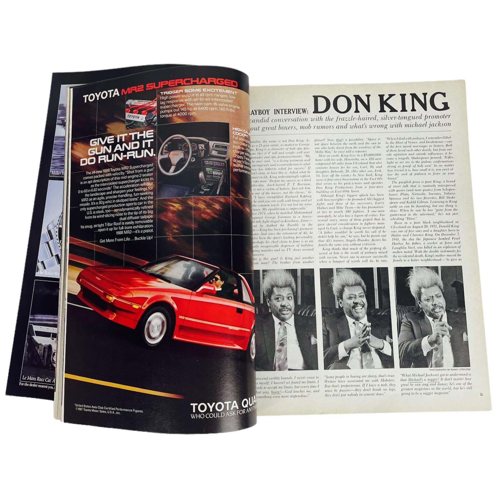 Hunter S Thompson Don King Playboy Magazine May 1988 Laurie Carr Diana Lee - Thumbnail 4