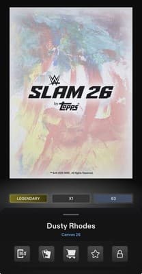 Topps Slam WWE DUSTY RHODES Canvas 26 Guilded Greats Legendary Digital - Thumbnail 4
