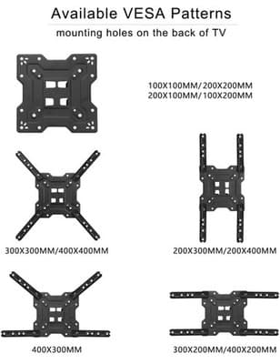 Suptek TV Wall Mount Swivel Tilt Full Motion Most 23-55” TV Mount 55lbs Max VESA - Thumbnail 4