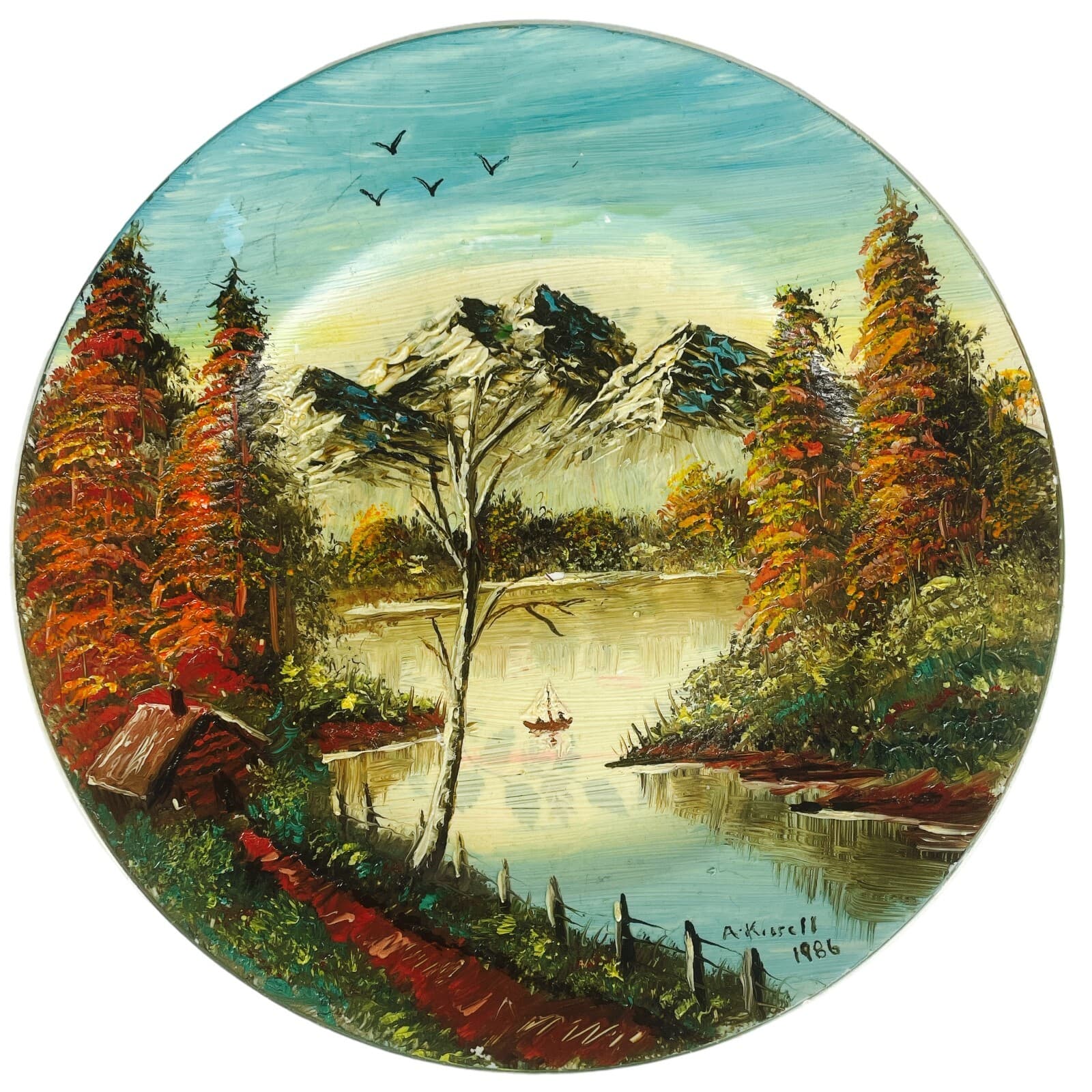 Knowles Collector Plate Summer Garden 1986 Art By A Kissell Painted Scenic Water - Thumbnail 7