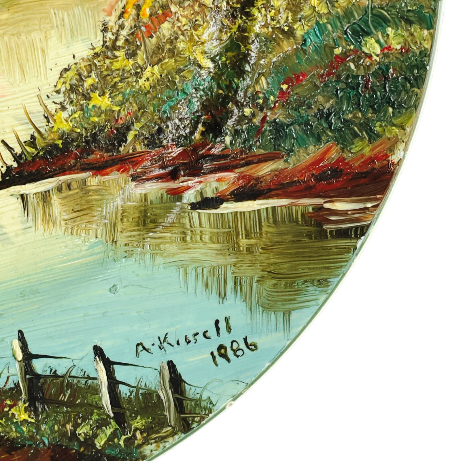 Knowles Collector Plate Summer Garden 1986 Art By A Kissell Painted Scenic Water - Thumbnail 11