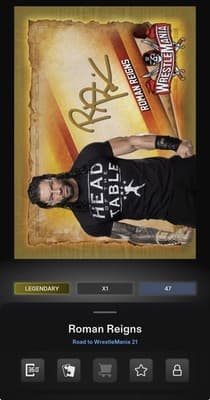 ROMAN REIGNS Legendary Topps Slam WWE Road To WrestleMania 47gc DIGITAL 2021 - Thumbnail 3