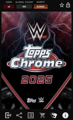 Topps Slam WWE Chrome 25 Sapphire TAMA TONGA Iconic Blue Brand Signature - Thumbnail 2