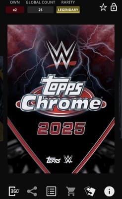 Topps Slam WWE Chrome 25 Sapphire Cruz Del Toro Legendary Orange Base 25GC - Thumbnail 2