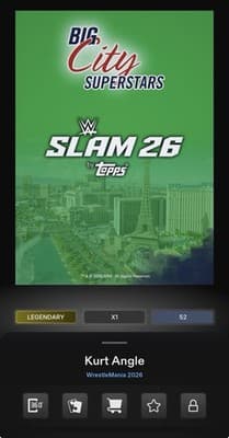 Topps WWE Slam KURT ANGLE WrestleMania Green Big City Superstars Legendary - Thumbnail 4