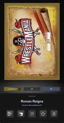ROMAN REIGNS Legendary Topps Slam WWE Road To WrestleMania 47gc DIGITAL 2021 - Thumbnail 4
