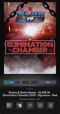 WWE Topps Slam 2019 SASHA BANKS BAYLEY Elimination Chamber Digital - Thumbnail 4