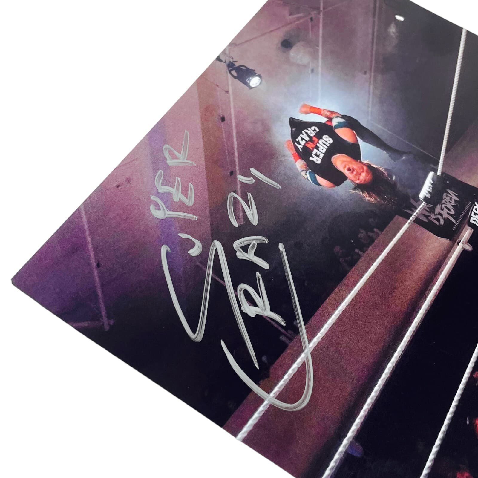 ECW Luchadore Super Crazy Signed Autographed 8x10 Promo Photo Rare Glossy WWE - Thumbnail 10