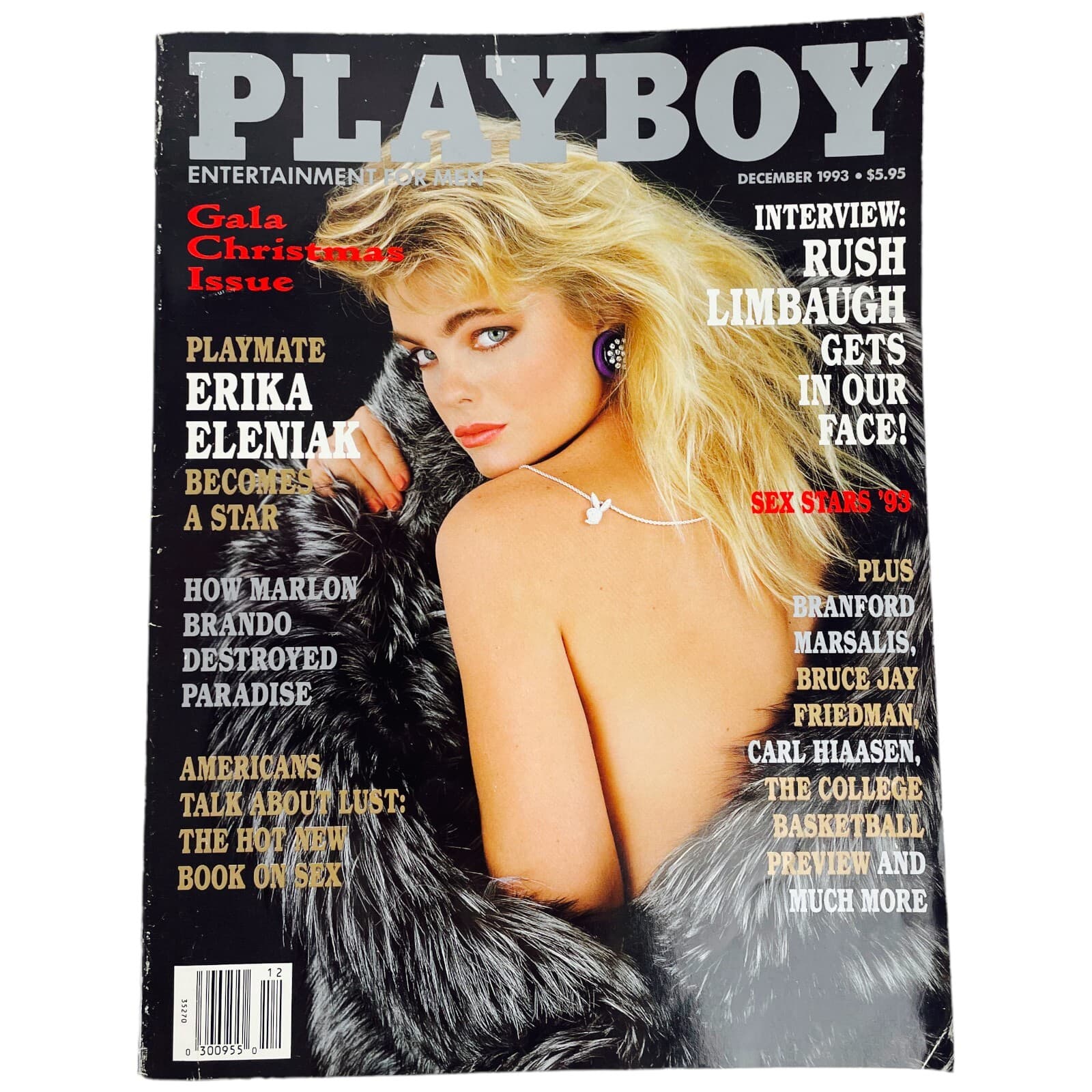 Rush Limbaugh Arlene Baxter Playboy Magazine Dec 1993 Marlon Brando College Hoop - Thumbnail 6