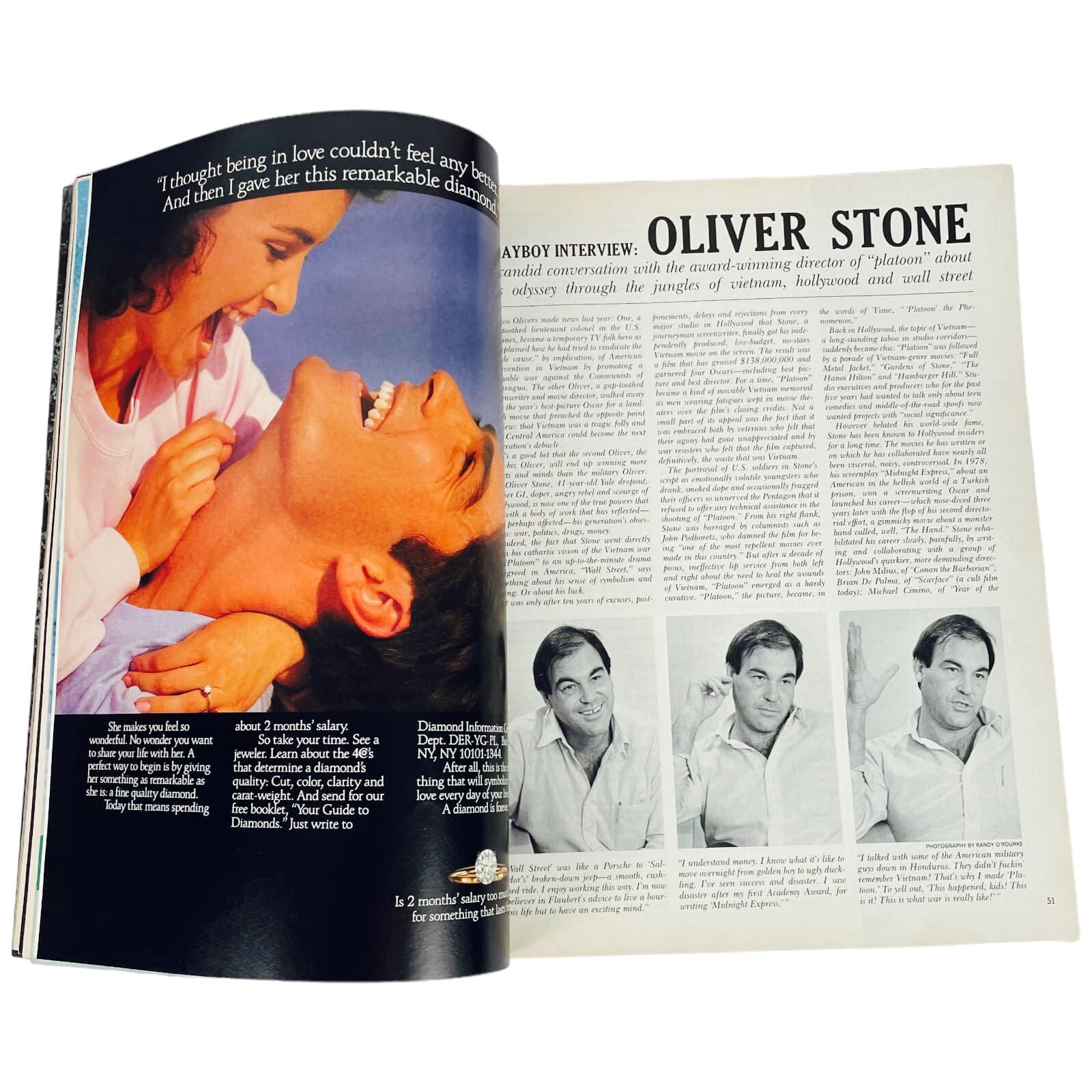 Sandy Greenberg Oliver Stone Playboy Magazine Feb 1988 Kari Kennell Ben Stein - Thumbnail 9
