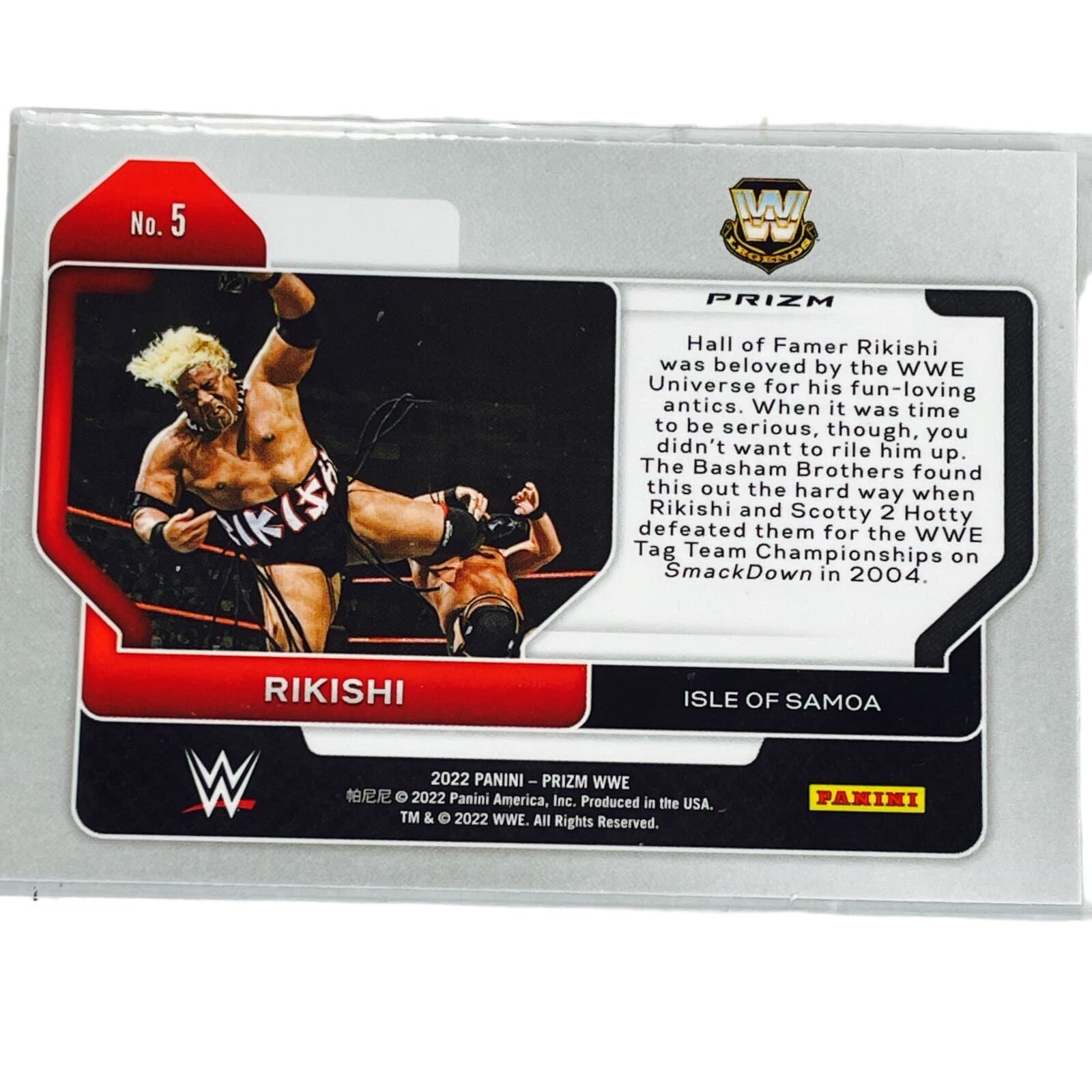 Rikishi 2022 Panini Prizm WWE Red White Blue Retail Exclusive Parallel Card #5 - Thumbnail 6