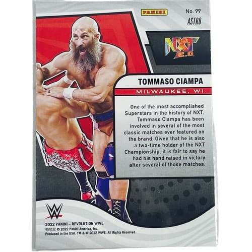 2022 Panini Revolution WWE Tomasso Ciampa #99 Astro Parallel Wrestling Card - Thumbnail 5