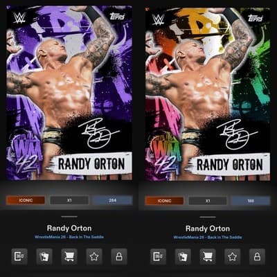 Topps Slam WWE 26 RANDY ORTON Iconics WrestleMania Back In The Saddle Digital - Image 1
