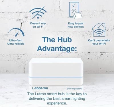 Lutron Caseta Smart Switch DVRF-5NS-LA Light Almond Diva Smart Switch 5A - Thumbnail 4