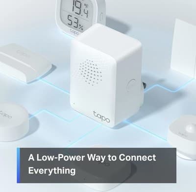 TP-Link Tapo H100 Smart Hub Built In Chime Connects 64 Devices Sub-1G 2.4GHz - Thumbnail 4
