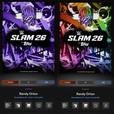 Topps Slam WWE 26 RANDY ORTON Iconics WrestleMania Back In The Saddle Digital - Thumbnail 2
