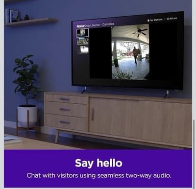 Roku Smart Home Wired Video Doorbell & Chime 1080p HD Night Vision Ultrawide - Thumbnail 5