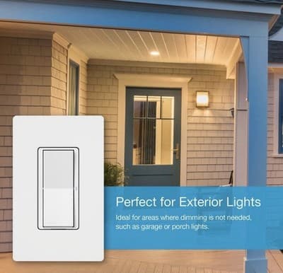 Lutron Caseta Smart Switch DVRF-5NS-LA Light Almond Diva Smart Switch 5A - Thumbnail 8