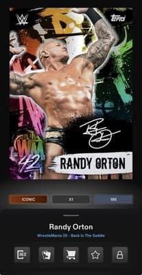 Topps Slam WWE 26 RANDY ORTON Iconics WrestleMania Back In The Saddle Digital - Thumbnail 5