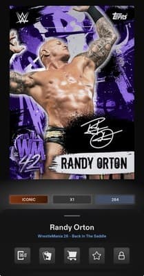 Topps Slam WWE 26 RANDY ORTON Iconics WrestleMania Back In The Saddle Digital - Thumbnail 3