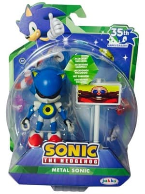Sonic The Hedgehog 35th Anniversary Metal Sonic Goal Post 4” JAKKs Pacific SEGA - Thumbnail 7