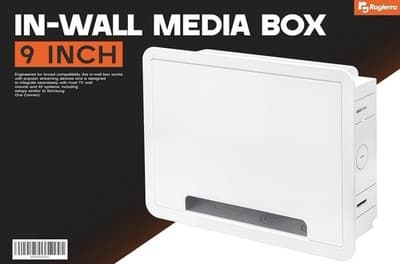 Rogierra 9-Inch In-Wall Media Box Recessed TV Cable Management Kit White - Thumbnail 8