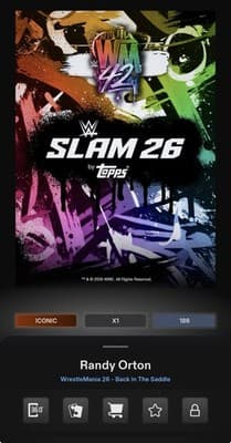 Topps Slam WWE 26 RANDY ORTON Iconics WrestleMania Back In The Saddle Digital - Thumbnail 6