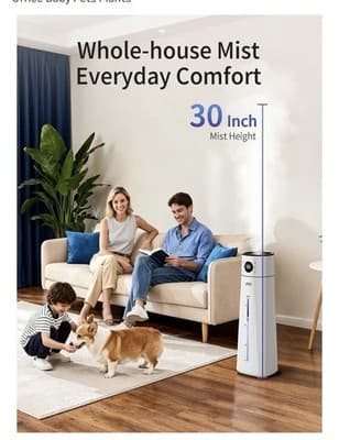 JRD 8L Large Room Humidifier 2.1Gal Ultrasonic Cool Mist AI Mode Remote Control - Thumbnail 11