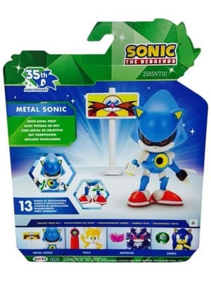 Sonic The Hedgehog 35th Anniversary Metal Sonic Goal Post 4” JAKKs Pacific SEGA - Thumbnail 3