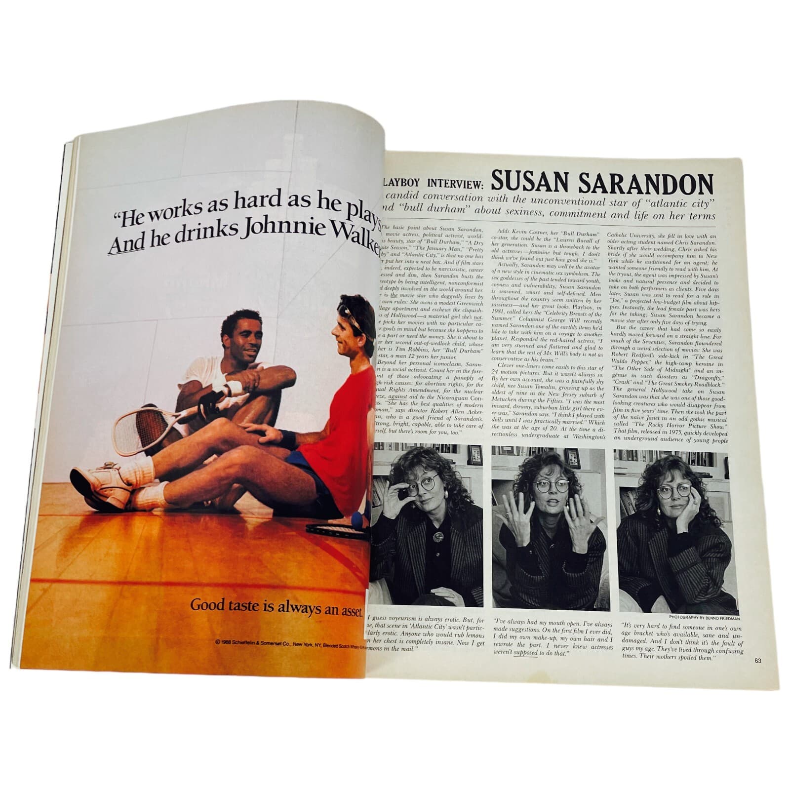 Susan Sarandon Geraldo Rivera Playboy Magazine May 1989 Natalya Negoda Baseball - Thumbnail 7