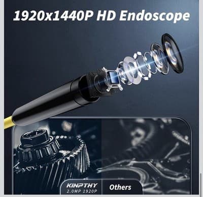 Endoscope Camera 1920p HD 32.8ft Borescope 8 LED IP67 Waterproof iOS Android - Thumbnail 7