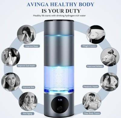Portable Hydrogen Water Bottle 5PPM PEM SPE Technology Charging Port SANKEDOU - Thumbnail 11