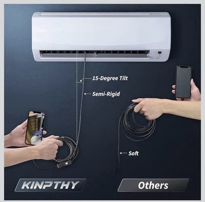 Endoscope Camera 1920p HD 32.8ft Borescope 8 LED IP67 Waterproof iOS Android - Thumbnail 3