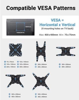 Pipishell PIMF11 Full Motion TV Wall Mount For 26-60 Inch TVs Up To 77lbs VESA - Thumbnail 4