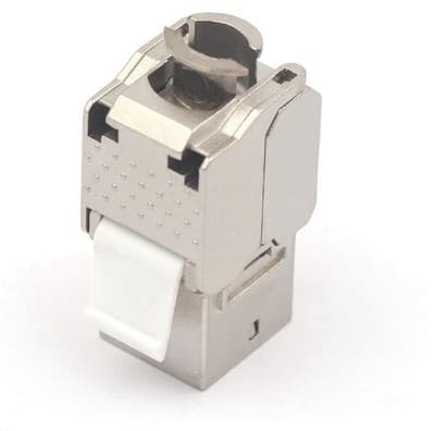 VCE 12-Pack Cat6A Shielded Keystone Jack 10Gbps Toolless RJ45 Modular PoE S/FTP - Thumbnail 6