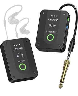 LEKATO Wireless in Ear Monitor System MS-02, Upgraded 2.4G Stereo IEM System Low - Image 1