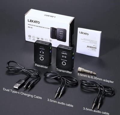 LEKATO Wireless in Ear Monitor System MS-02, Upgraded 2.4G Stereo IEM System Low - Thumbnail 9
