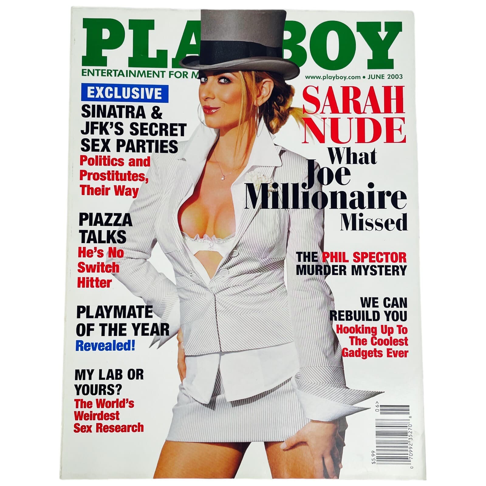 Frank Sinatra JFK Nelly Mike Piazza Sarah Kozer Playboy Magazine June 2003 - Thumbnail 6