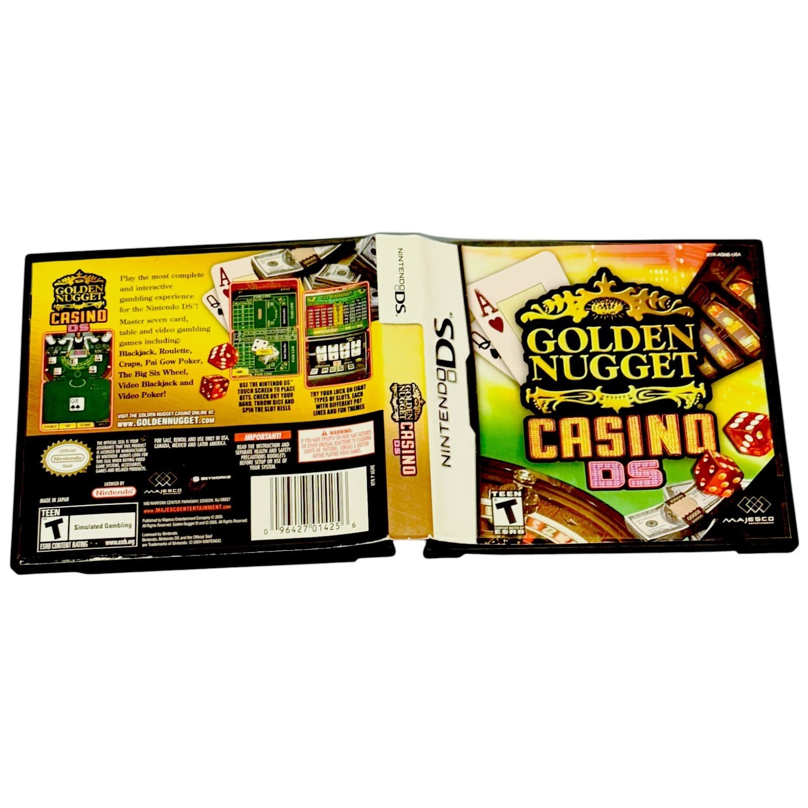 Golden Nugget Casino DS Nintendo DS 2005 Complete CIB Manual Insert Tested Works - Thumbnail 5