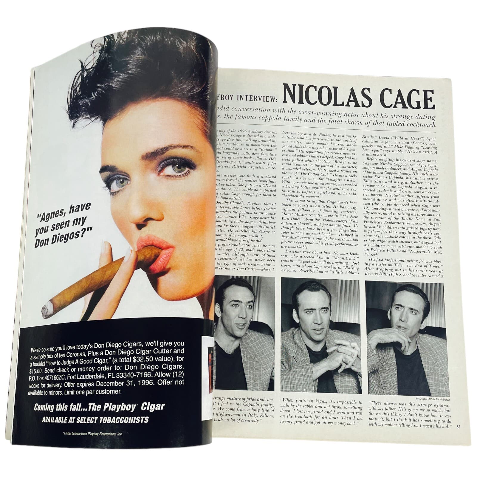 Uma Thurman Nicolas Cage Playboy Magazine Sept 1996 Janeane Garofalo Football - Thumbnail 9