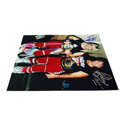 Rock N Roll Express Morton Gibson Dual Signed WWE Wrestling 8x10 Photo NWA WCW - Thumbnail 5