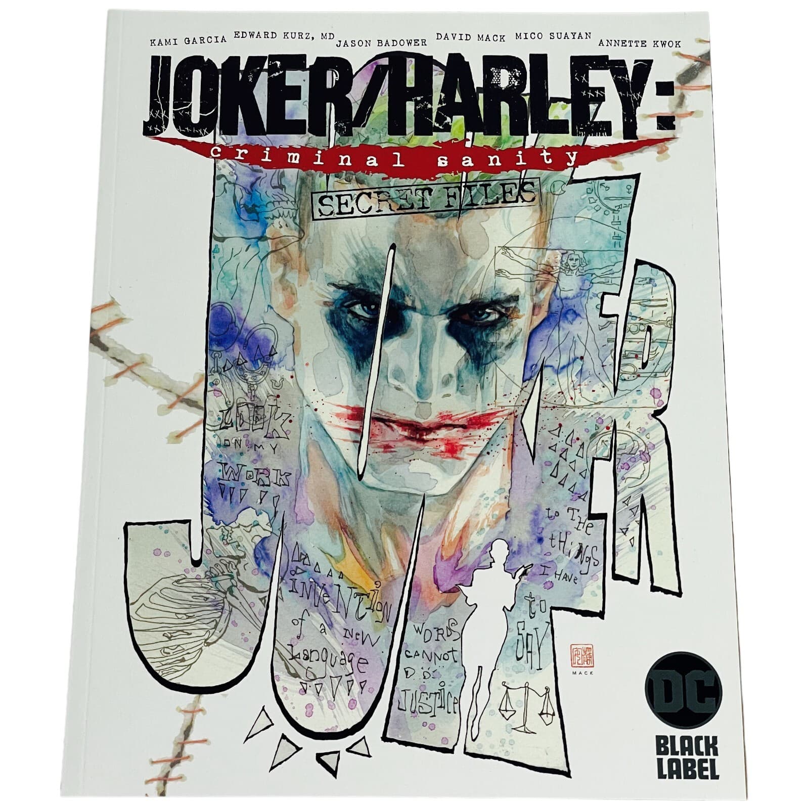DC Black Label Joker/Harley Criminal Sanity Secret Files Kami Garcia Edward Kurz - Image 1