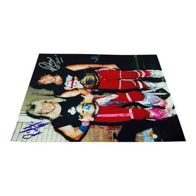 Rock N Roll Express Morton Gibson Dual Signed WWE Wrestling 8x10 Photo NWA WCW - Thumbnail 3