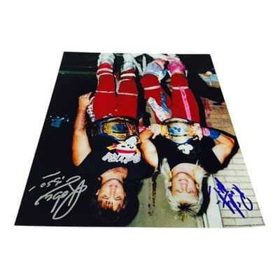 Rock N Roll Express Morton Gibson Dual Signed WWE Wrestling 8x10 Photo NWA WCW - Thumbnail 4