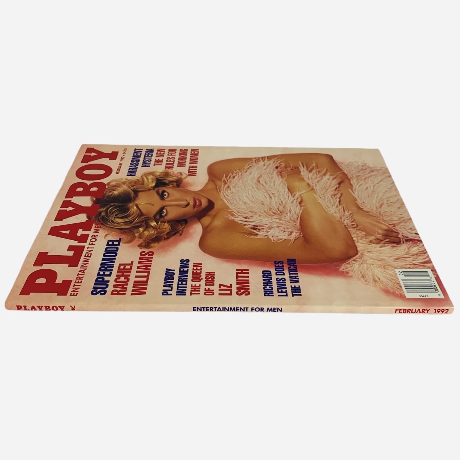 Liz Smith Richard Lewis Supermodel Rachel Willams Playboy Magazine Feb 1992 NM - Thumbnail 3