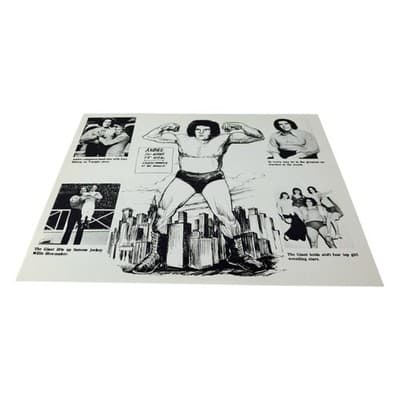 Andre The Giant Vintage 8x10 Black White Photo Print Wrestling WWF WWE - Thumbnail 2