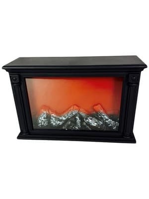 Fireplace Tabletop Lantern Decorative Flame Effect LED Indoor Outdoor No Heat - Image 1