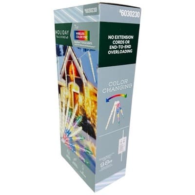 Holiday Living Wireless Color Christmas Icicle Lights Indoor Outdoor Linkable - Thumbnail 4