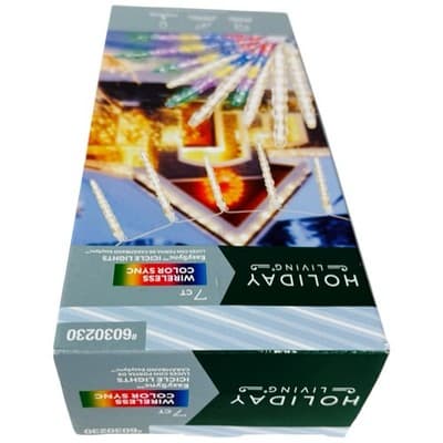 Holiday Living Wireless Color Christmas Icicle Lights Indoor Outdoor Linkable - Thumbnail 12