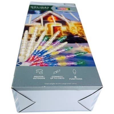 Holiday Living Wireless Color Christmas Icicle Lights Indoor Outdoor Linkable - Thumbnail 5